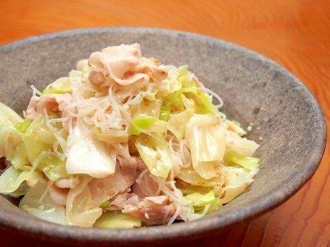 レモン塩麹風味！春雨とキャベツの冷しゃぶ